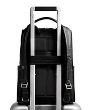 PIQUADRO W140 Sac &agrave; dos en cuir pour ordinateur portable 14 pouces pour femme Noir - Sacs &agrave; dos pour ordinateur portable - 3