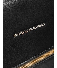 PIQUADRO W140 Sac &agrave; dos en cuir pour ordinateur portable 14 pouces pour femme Noir - Sacs &agrave; dos pour ordinateur portable - 4