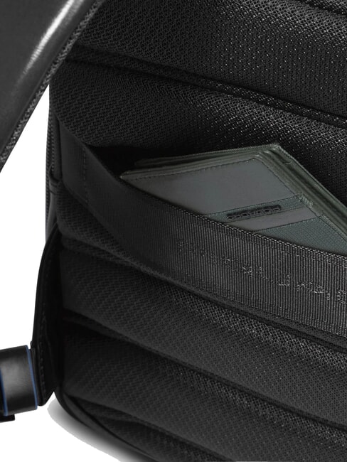 BLUE SQUARE Sac à dos pour ordinateur portable 14 pouces, en cuir Noir - Sacs à dos pour ordinateur portable