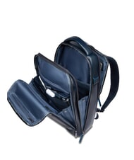 PIQUADRO BLUE SQUARE Sac à dos en cuir à contrôle rapide pour ordinateur portable 15,6" bleu - Sacs à dos pour ordinateur portable - 5