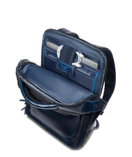 PIQUADRO BLUE SQUARE Sac à dos en cuir à contrôle rapide pour ordinateur portable 15,6" bleu - Sacs à dos pour ordinateur portable - 7