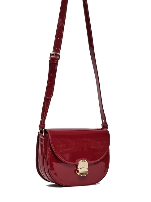 EVELYN LAK Sac à bandoulière moyen en cuir verni ROUGE - Sacs pour Femme