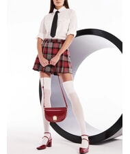 GAUDÌ EVELYN LAK Sac à bandoulière moyen en cuir verni ROUGE - Sacs pour Femme - 4