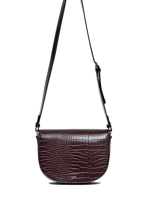 EVELYN COCCO Sac à bandoulière imprimé de taille moyenne vin - Sacs pour Femme