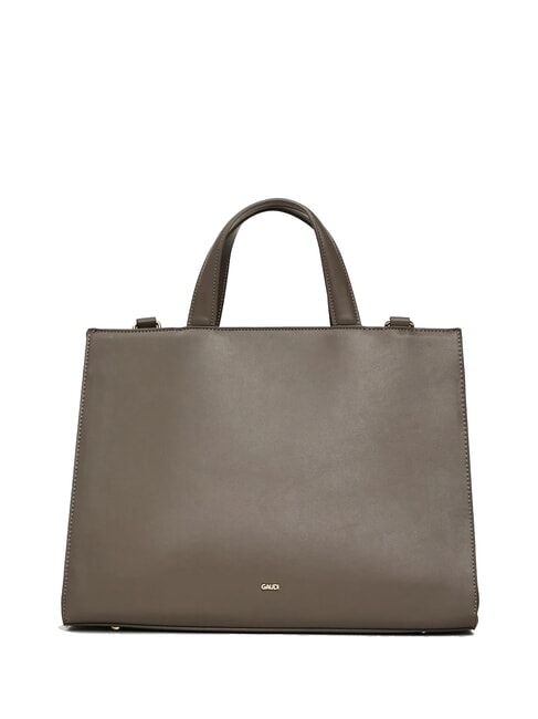 ADA VELUR L Sac à main avec empiècements en velours taupe - Sacs pour Femme