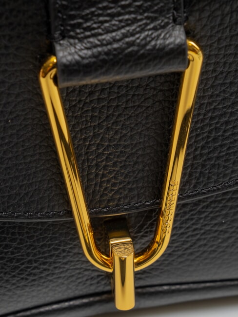 HIMMA Sac à main en cuir avec bandoulière Noir - Sacs pour Femme