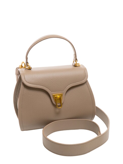 MARVIN Mini sac à main en cuir avec bandoulière taupe chaud - Sacs pour Femme