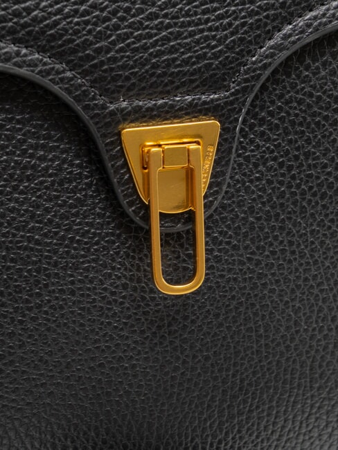 MARVIN Sac à main en cuir avec bandoulière Noir - Sacs pour Femme