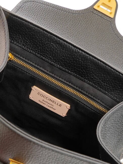 MARVIN Sac à main en cuir avec bandoulière Noir - Sacs pour Femme