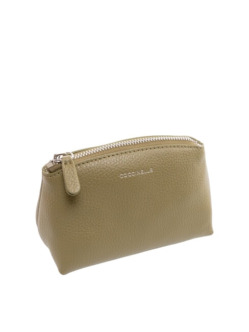 AGATEA Trousse de beauté en cuir vert laurier - Pochettes & Trousses