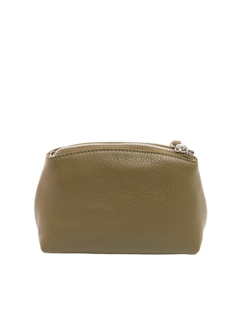 AGATEA Trousse de beauté en cuir vert laurier - Pochettes & Trousses