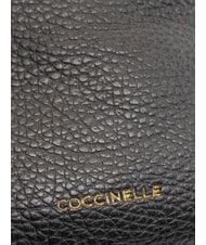 COCCINELLE LILY Mini sac bandoulière en cuir Noir - Sacs pour Femme - 4