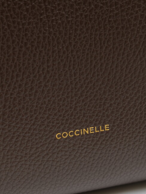 KLICHE Sac à main en cuir avec bandoulière fondant marron - Sacs pour Femme