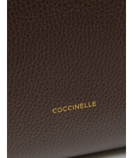 COCCINELLE KLICHE Sac à main en cuir avec bandoulière fondant marron - Sacs pour Femme - 5