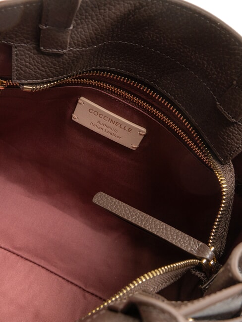 KLICHE Sac à main en cuir avec bandoulière fondant marron - Sacs pour Femme