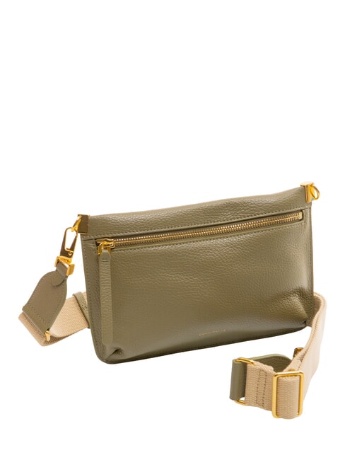 HYLE Petit sac à bandoulière plat en cuir vert laurier - Sacs pour Femme