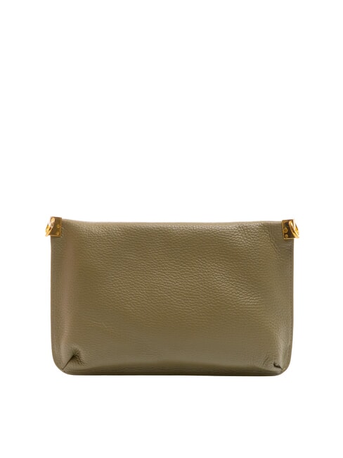 HYLE Petit sac à bandoulière plat en cuir vert laurier - Sacs pour Femme