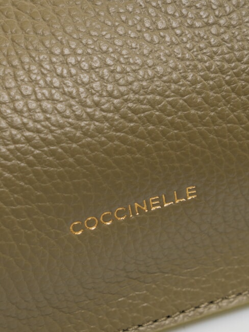 HYLE Petit sac à bandoulière plat en cuir vert laurier - Sacs pour Femme