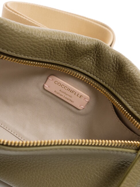 HYLE Petit sac à bandoulière plat en cuir vert laurier - Sacs pour Femme