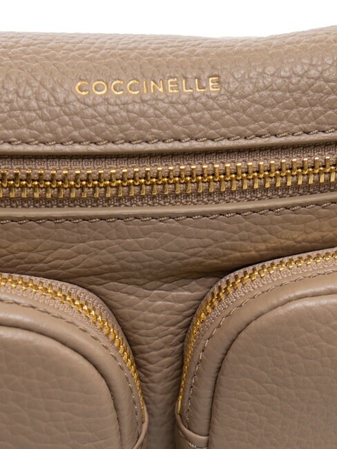 HYLE Petit sac en cuir à double usage taupe chaud - Sacs pour Femme