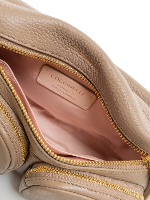 HYLE Petit sac en cuir à double usage taupe chaud - Sacs pour Femme