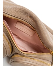 COCCINELLE HYLE Petit sac en cuir à double usage taupe chaud - Sacs pour Femme - 6