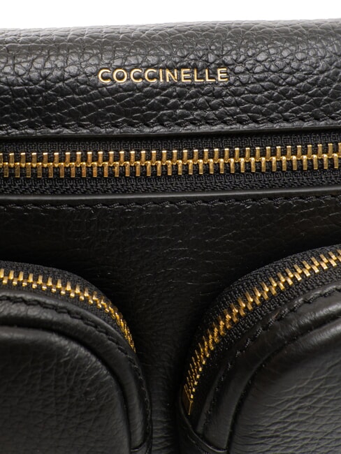 HYLE Petit sac en cuir à double usage Noir - Sacs pour Femme