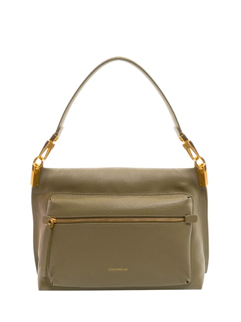 HYLE Sac en cuir double fonction de taille moyenne vert laurier - Sacs pour Femme