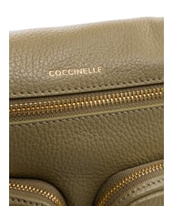 COCCINELLE HYLE Sac en cuir double fonction de taille moyenne vert laurier - Sacs pour Femme - 6