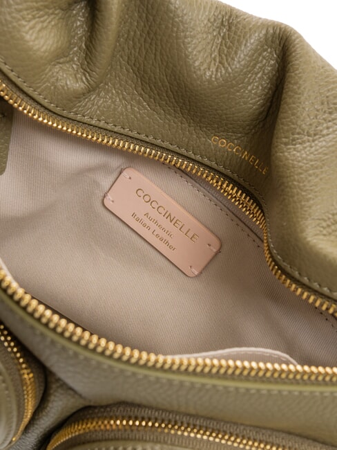 HYLE Sac en cuir double fonction de taille moyenne vert laurier - Sacs pour Femme