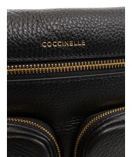 COCCINELLE HYLE Sac en cuir double fonction de taille moyenne Noir - Sacs pour Femme - 6