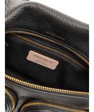 COCCINELLE HYLE Sac en cuir double fonction de taille moyenne Noir - Sacs pour Femme - 7