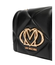 LOVE MOSCHINO EMBOSSED Mini sac à bandoulière Noir - Sacs pour Femme - 4