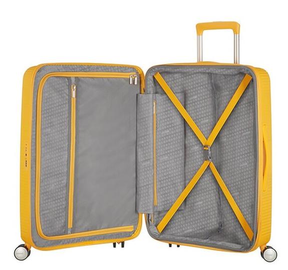 SOUNDBOX SPINNER Chariot moyen, extensible goldenyellow - Valises Rigides