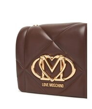 LOVE MOSCHINO EMBOSSED Mini sac à bandoulière chocolat - Sacs pour Femme - 4