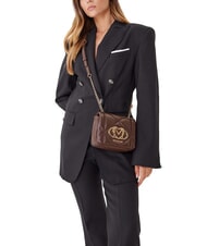 LOVE MOSCHINO EMBOSSED Mini sac à bandoulière chocolat - Sacs pour Femme - 5