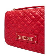 LOVE MOSCHINO QUILTED Sac bandoulière double fonction ROUGE - Sacs pour Femme - 4