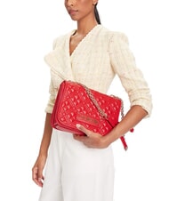 LOVE MOSCHINO QUILTED Sac bandoulière double fonction ROUGE - Sacs pour Femme - 6