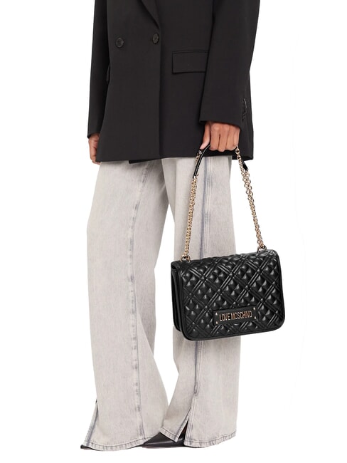 QUILTED Sac bandoulière double fonction Noir - Sacs pour Femme