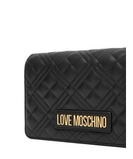 LOVE MOSCHINO SMART DAILY Pochette avec bandoulière en métal Noir - Sacs pour Femme - 4