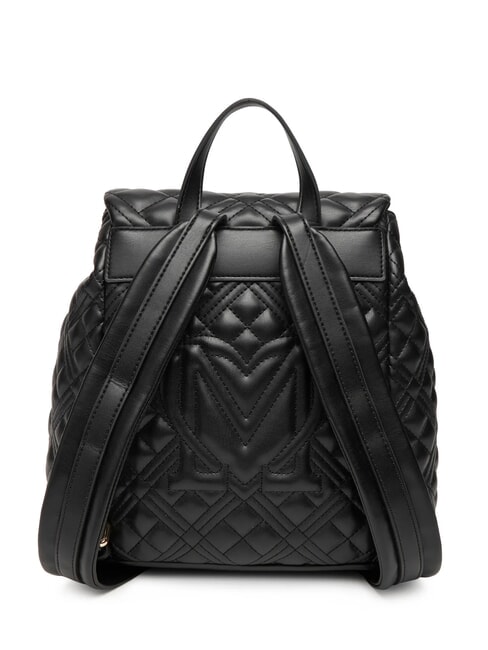QUILTED Sac à dos avec deux poches Noir - Sacs pour Femme