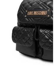 LOVE MOSCHINO QUILTED Sac à dos avec deux poches Noir - Sacs pour Femme - 4