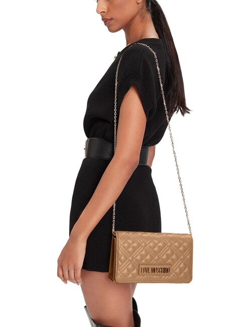 SMART DAILY Pochette avec bandoulière en métal beige - Sacs pour Femme