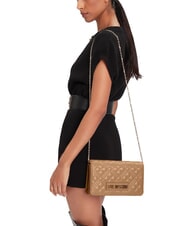 LOVE MOSCHINO SMART DAILY Pochette avec bandoulière en métal beige - Sacs pour Femme - 5