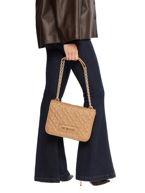 QUILTED Sac bandoulière double fonction beige - Sacs pour Femme