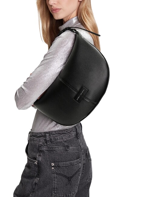 LIZ PEBBLE Sac à bandoulière hobo moyen noir - Sacs pour Femme