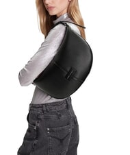 ARMANI EXCHANGE LIZ PEBBLE Sac à bandoulière hobo moyen noir - Sacs pour Femme - 5