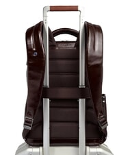 PIQUADRO BLUE SQUARE Sac à dos pour ordinateur portable 14 pouces à contrôle rapide ACAJOU - Sacs à dos pour ordinateur portable - 3