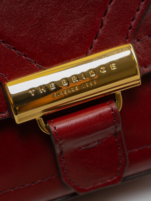 BENEDETTA  Mini sac bandouli&egrave;re en cuir Chianti / Bordeaux / Or - Sacs pour Femme