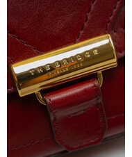 THE BRIDGE BENEDETTA  Mini sac bandouli&egrave;re en cuir Chianti / Bordeaux / Or - Sacs pour Femme - 3
